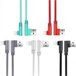 for IOS Lightning * iPhone Xs max Xs Xr  11 10 9 8 7 6 6s 5 SE, IPAD, 90 Degree Elbow 3 FT HIGH SPEED CHARGING USB  data cable ,#DC650A